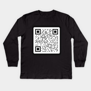 Journey - Don't Stop Believin' QR Code Design. Journey Song Kids Long Sleeve T-Shirt